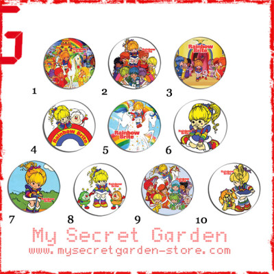 Rainbow Brite - Pinback Button Badge Set 1a or 1b ( or Hair Ties / 4.4 cm Badge / Magnet / Keychain Set )